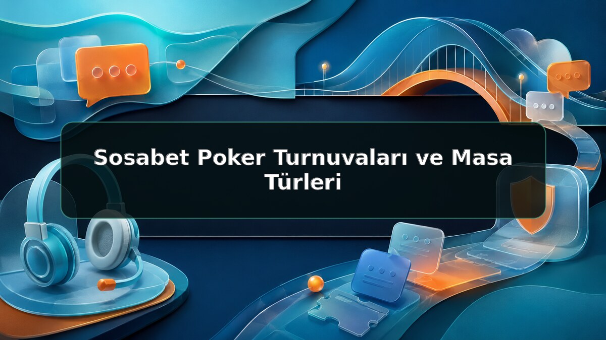 Sosabet Poker Turnuvaları ve Masa Türleri için Sosabet bilgilendirme görseli
