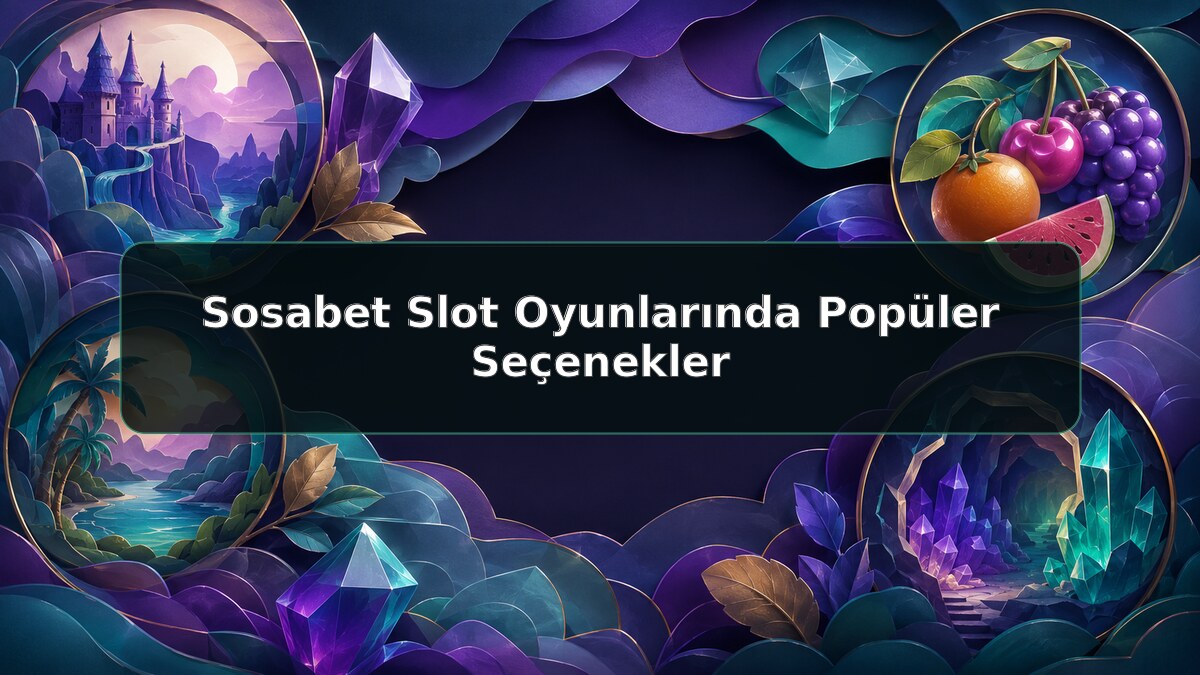 Sosabet Slot Oyunlarında Popüler Seçenekler için Sosabet bilgilendirme görseli